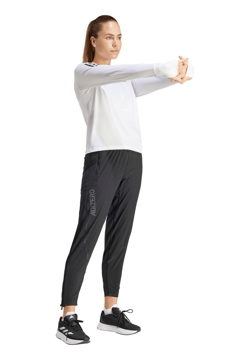 adidas Own the Run Long Sleeve T-Shirt, Alternate, color, White