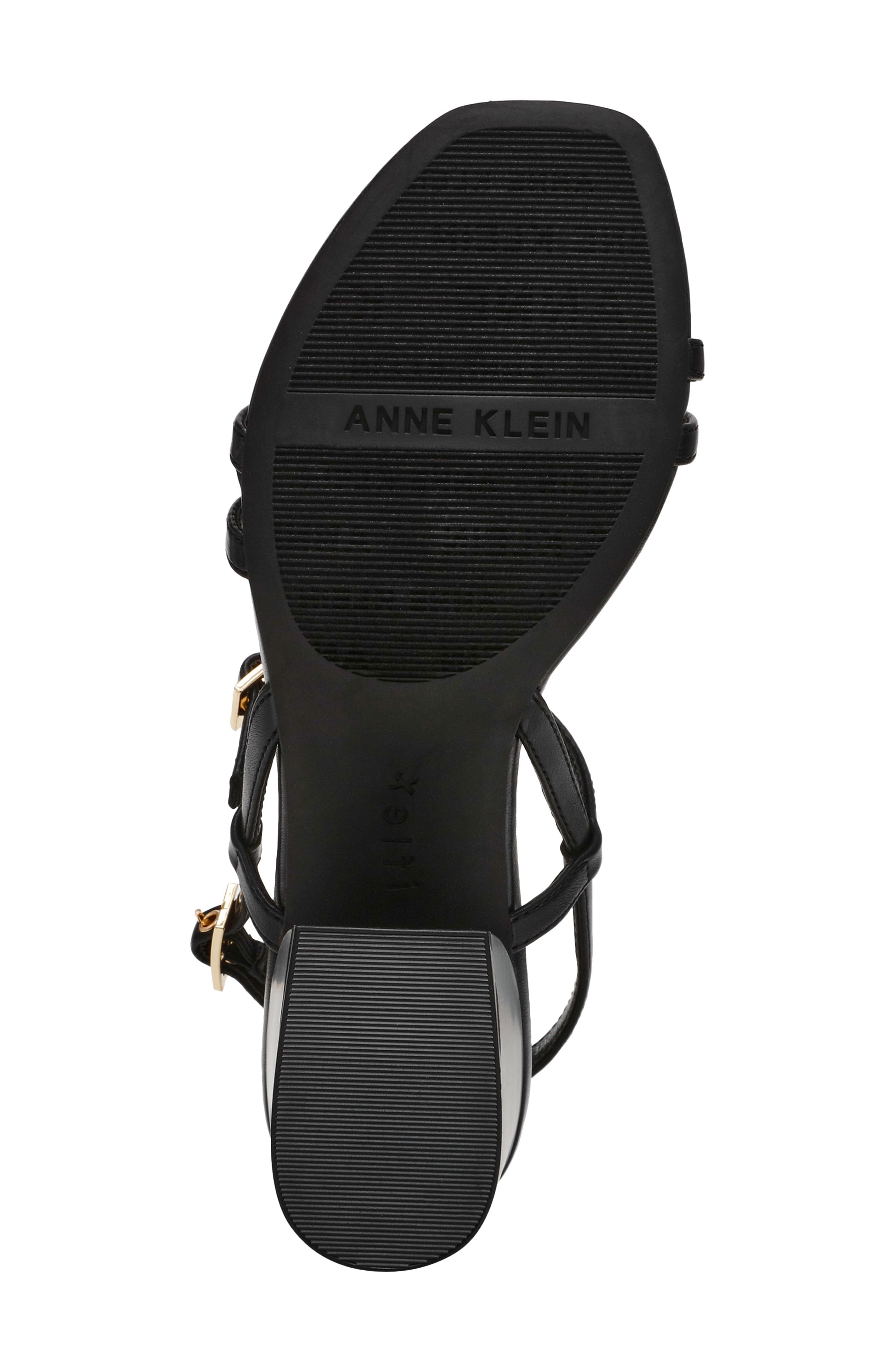 Anne Klein Mackenzie Strappy Sandal, Alternate, color, Black Smooth