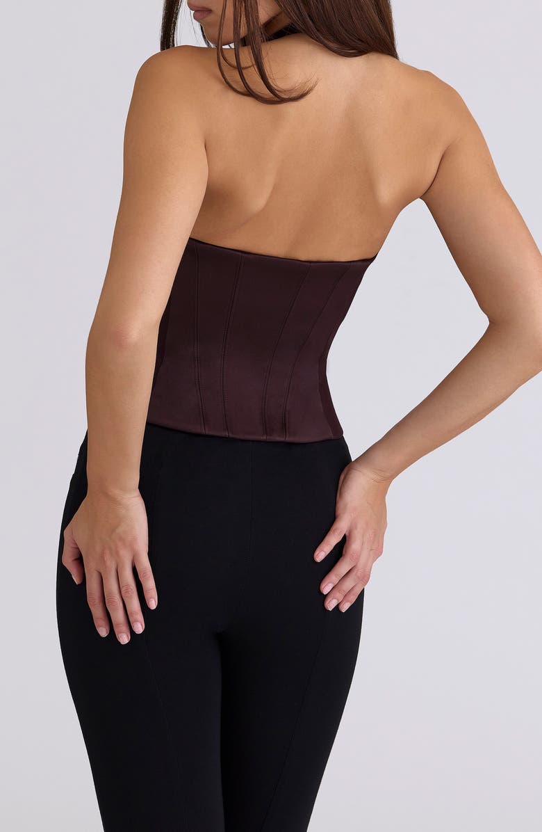 HOUSE OF CB Lia Dark Cherry Corset Top, Alternate, color, Dark Cherry