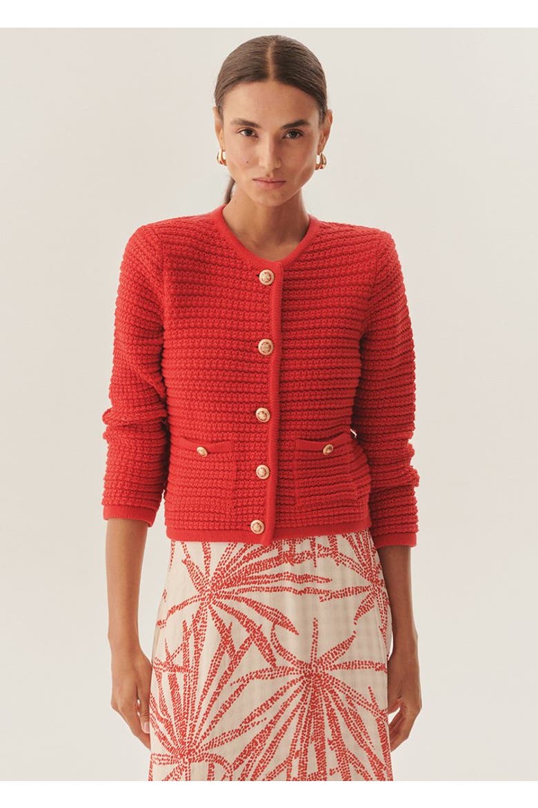 Joanna Essential Lightweight Knit Cardigan, Main, color, Red