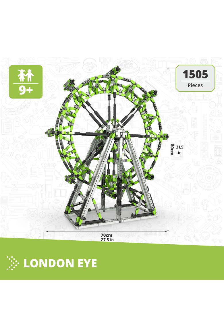 Mega Builds London Eye 1505 Piece Brick Building Set, Alternate, color, Multicolored