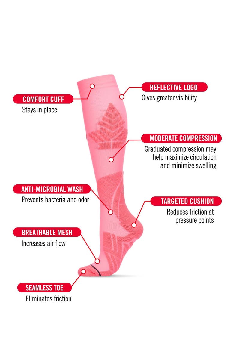 Ultra Tech Performance Socks, Alternate, color, ELECTRIC PINK