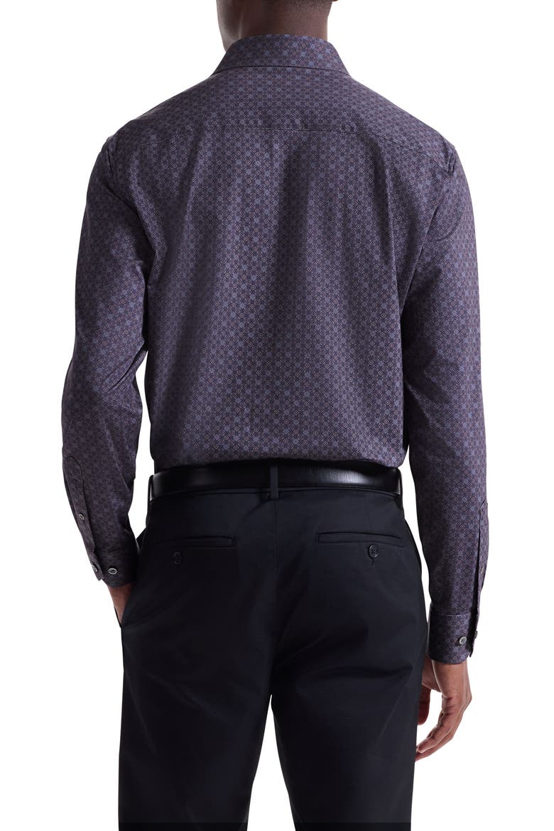James OoohCotton® Print Button-Up Shirt, Alternate, color, ANTHRACITE