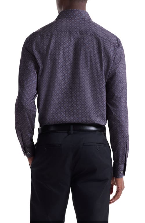 Bugatchi James Ooohcotton® Print Button-up Shirt In Blue