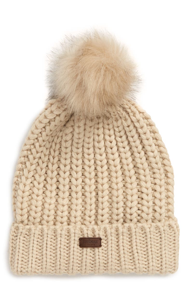Barbour Saltburn Beanie, Main, color, Pearl