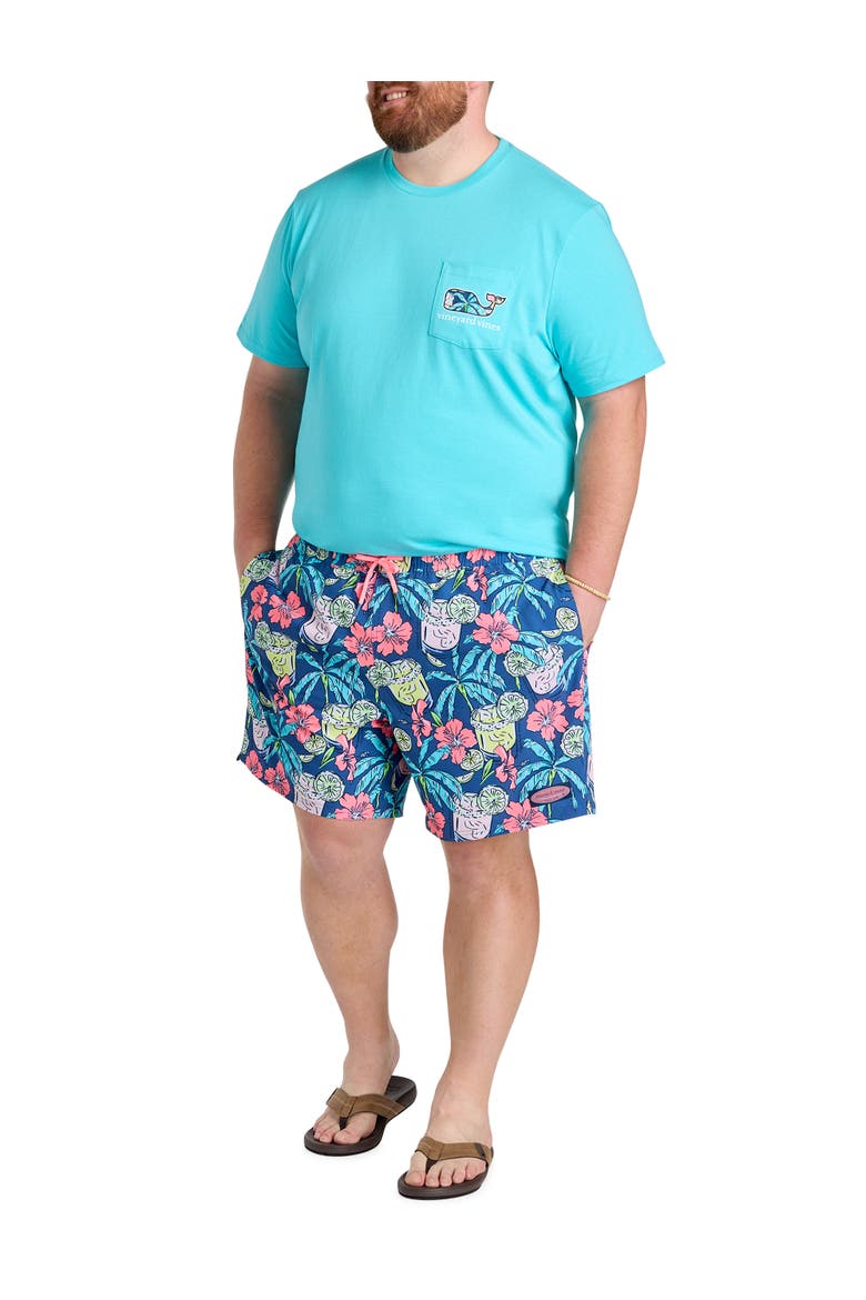 Big & Tall Forita Palms Whale Graphic Tee, Alternate, color, TURQS