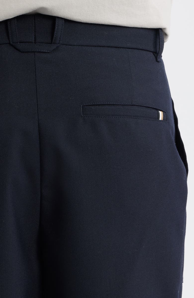 BOSS Pitt Patch Virgin Wool Straight Leg Pants, Alternate, color, Dark Blue