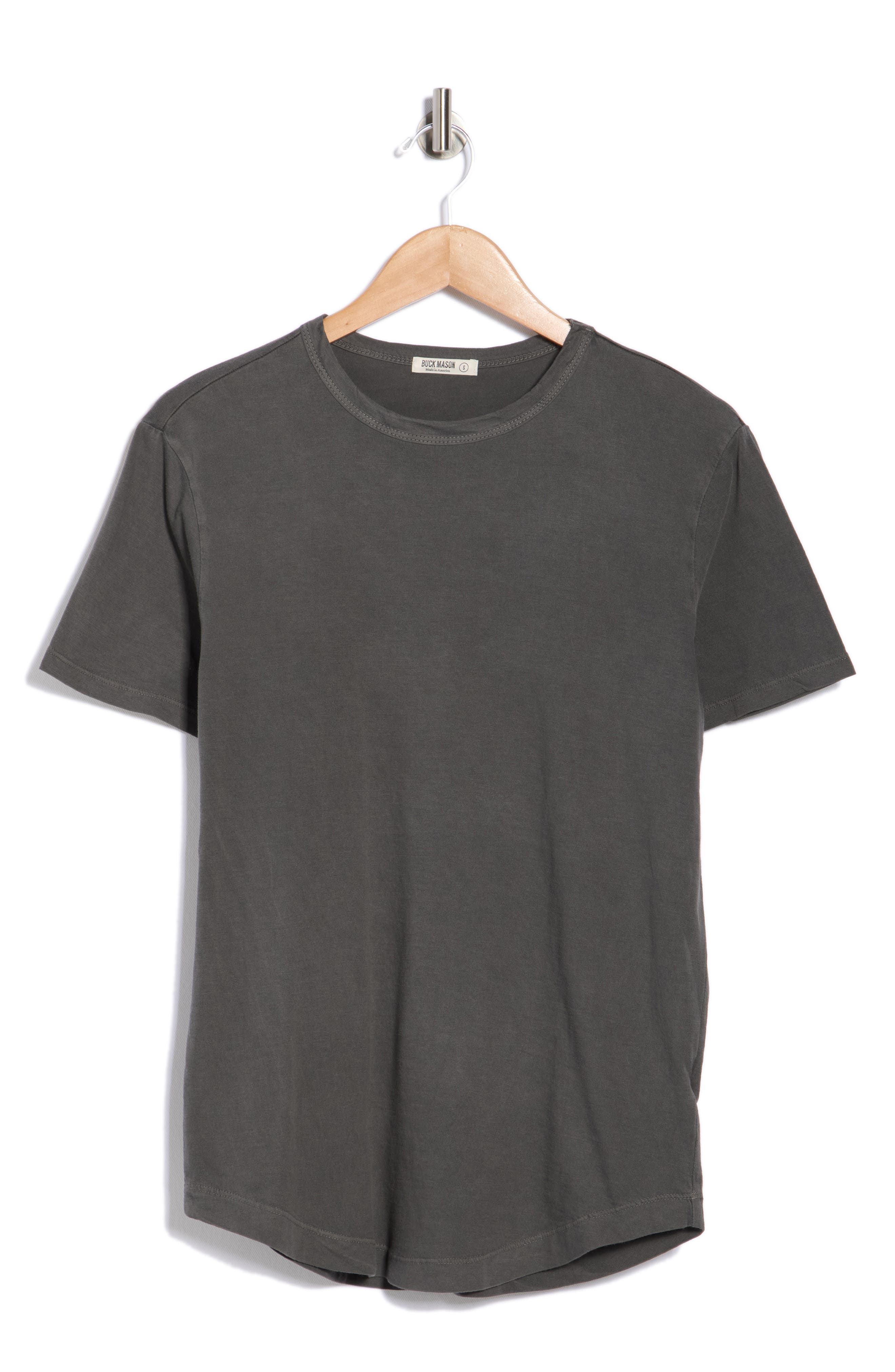 BUCK MASON PIMA CURVED HEM TEE