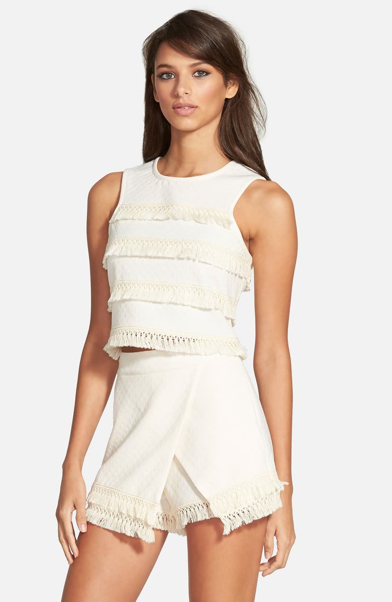 J.O.A. Tassel Crop Tank, Main, color, 