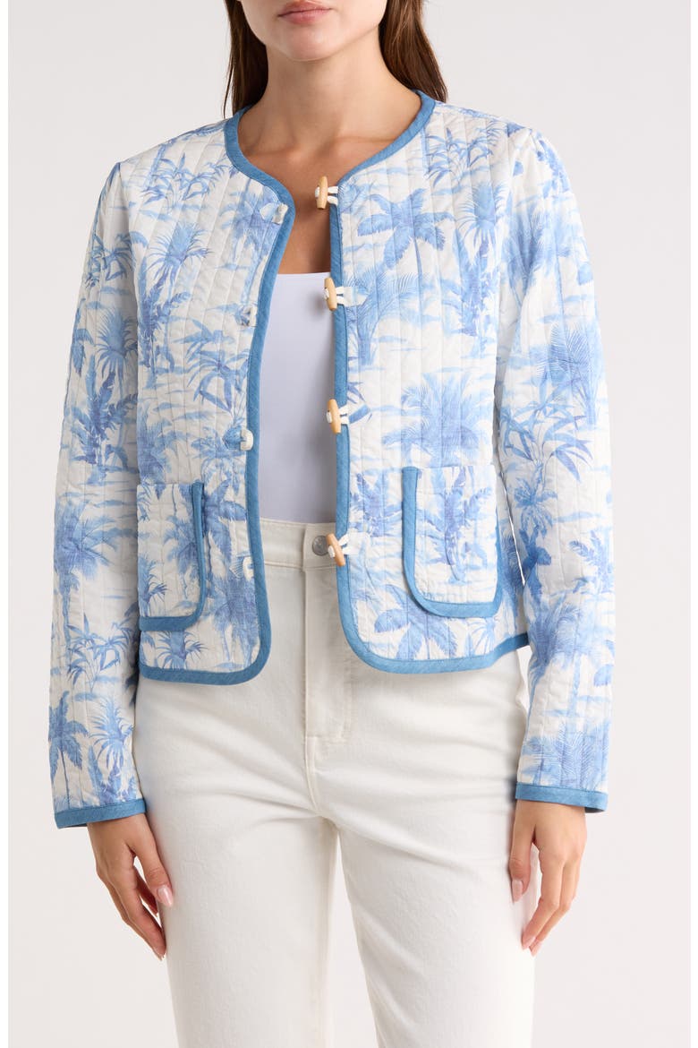Fortuna Frounds Poplin Jacket, Main, color, VANILLA ICE