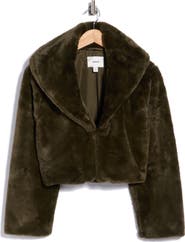 JASON WU Wide Collar Faux Fur Jacket