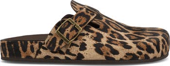 Animal Print Buckle Mule