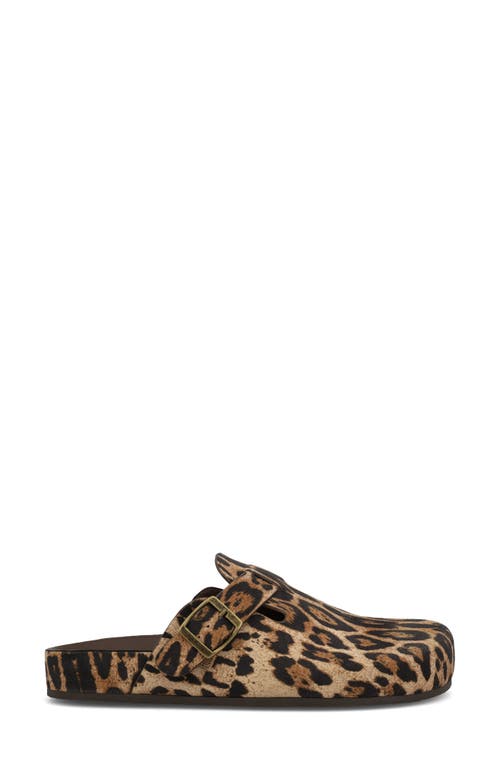 Mia Animal Print Buckle Mule In Animal Print
