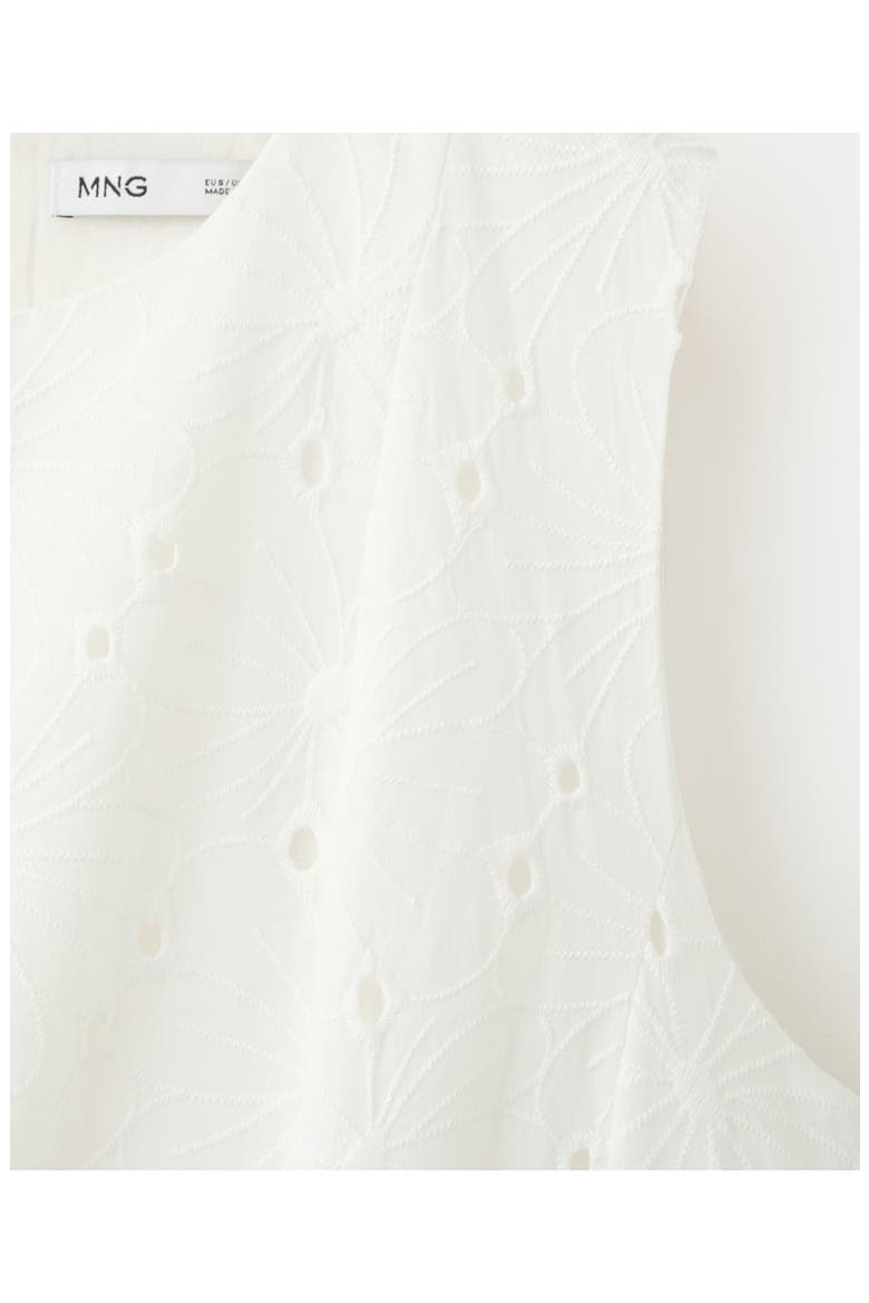 Eyelet Embroidered A-Line Midi Dress, Alternate, color, WHITE