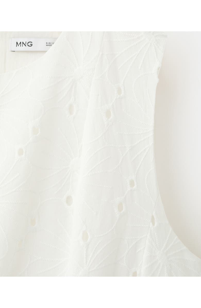 MANGO Eyelet Embroidered A-Line Midi Dress, Alternate, color,