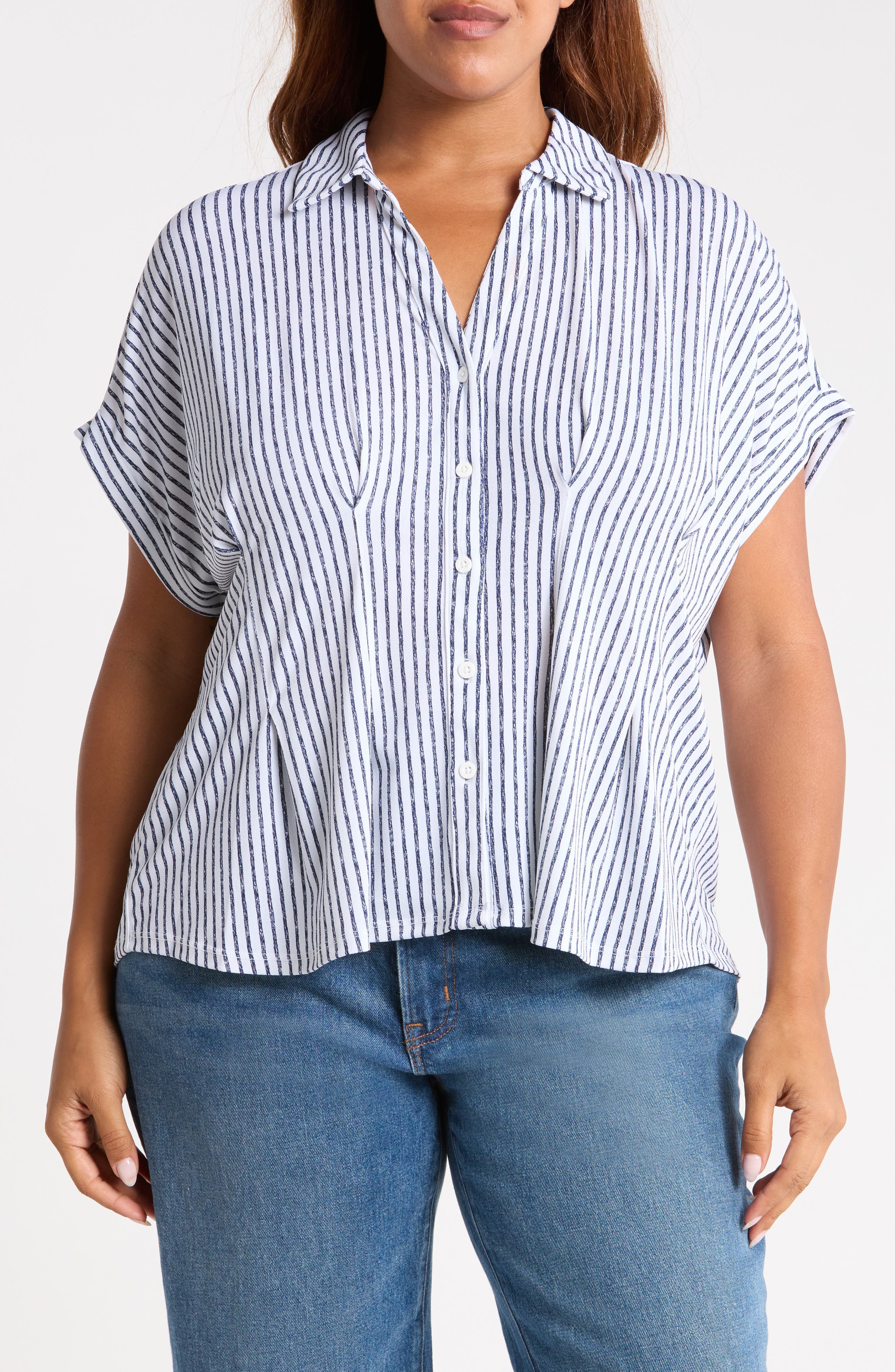 Gather Moss Crepe Knit Top