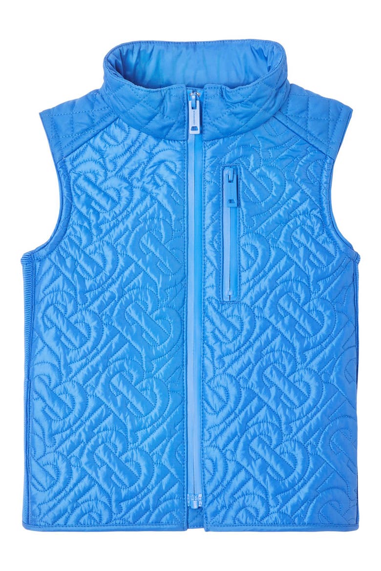 Kids' Giaden TB Monogram Quilted Vest, Main, color, COBALT BLUE