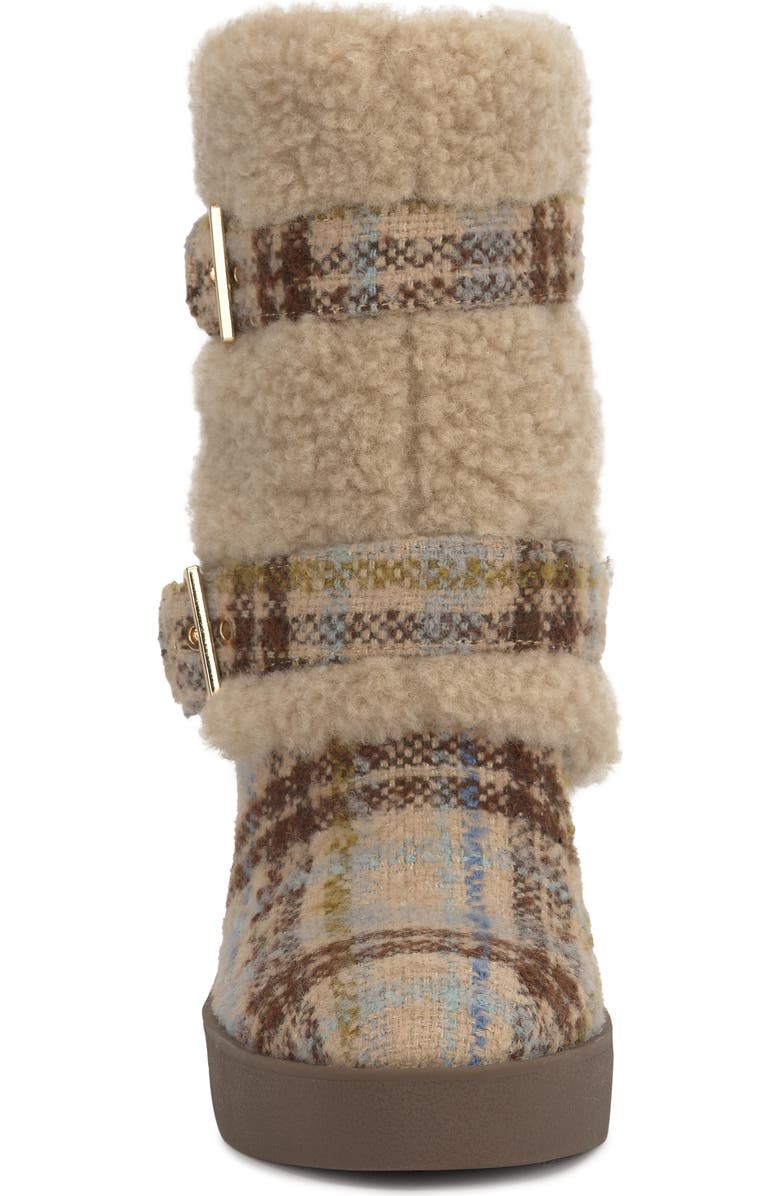 Jessica Simpson Meztyn Faux Shearling Wedge Boot, Alternate, color, Brown 02