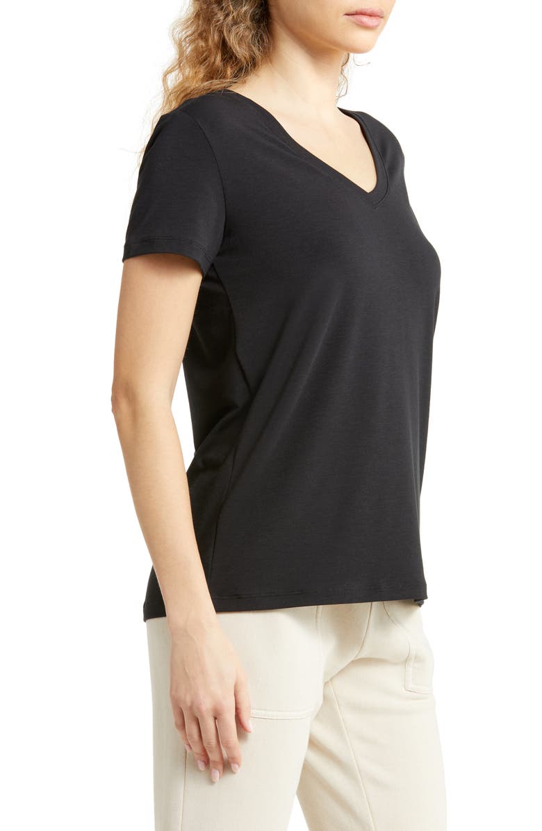 Zella Ava V-Neck Performance T-Shirt, Alternate, color, 