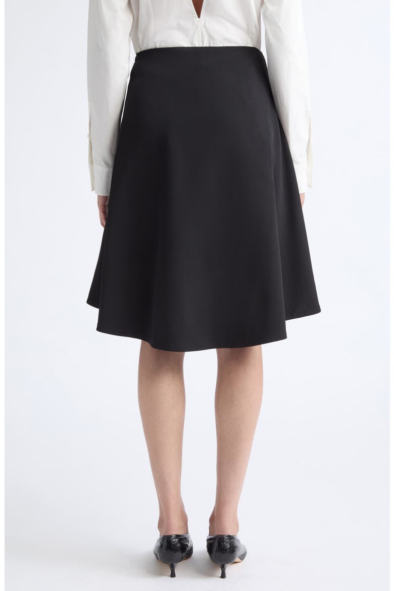 Wool Sablé Skirt, Alternate, color, BLACK