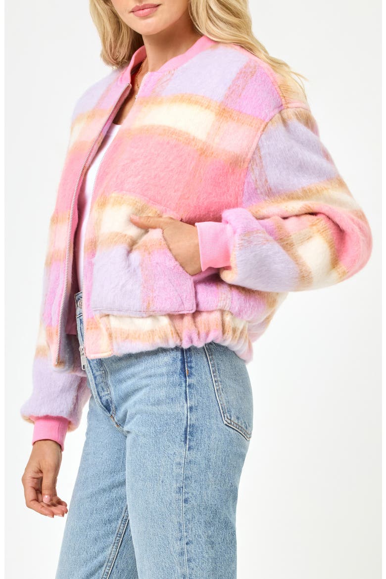 Quinn Plaid Bomber Jacket, Alternate, color, POINT DUME PLAID