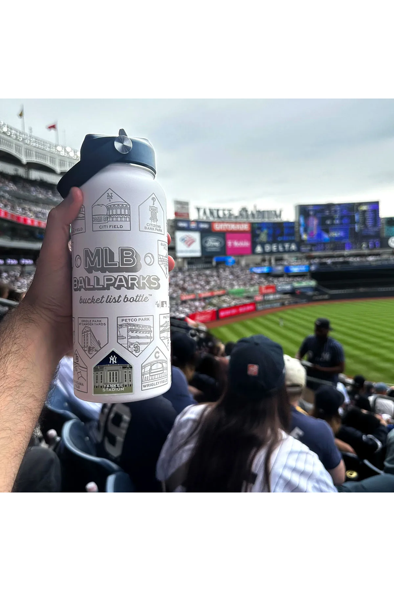 MLB Ballparks Bucket List Water Bottle by Wondery, Alternate, color, Mlb Ballparks Theme