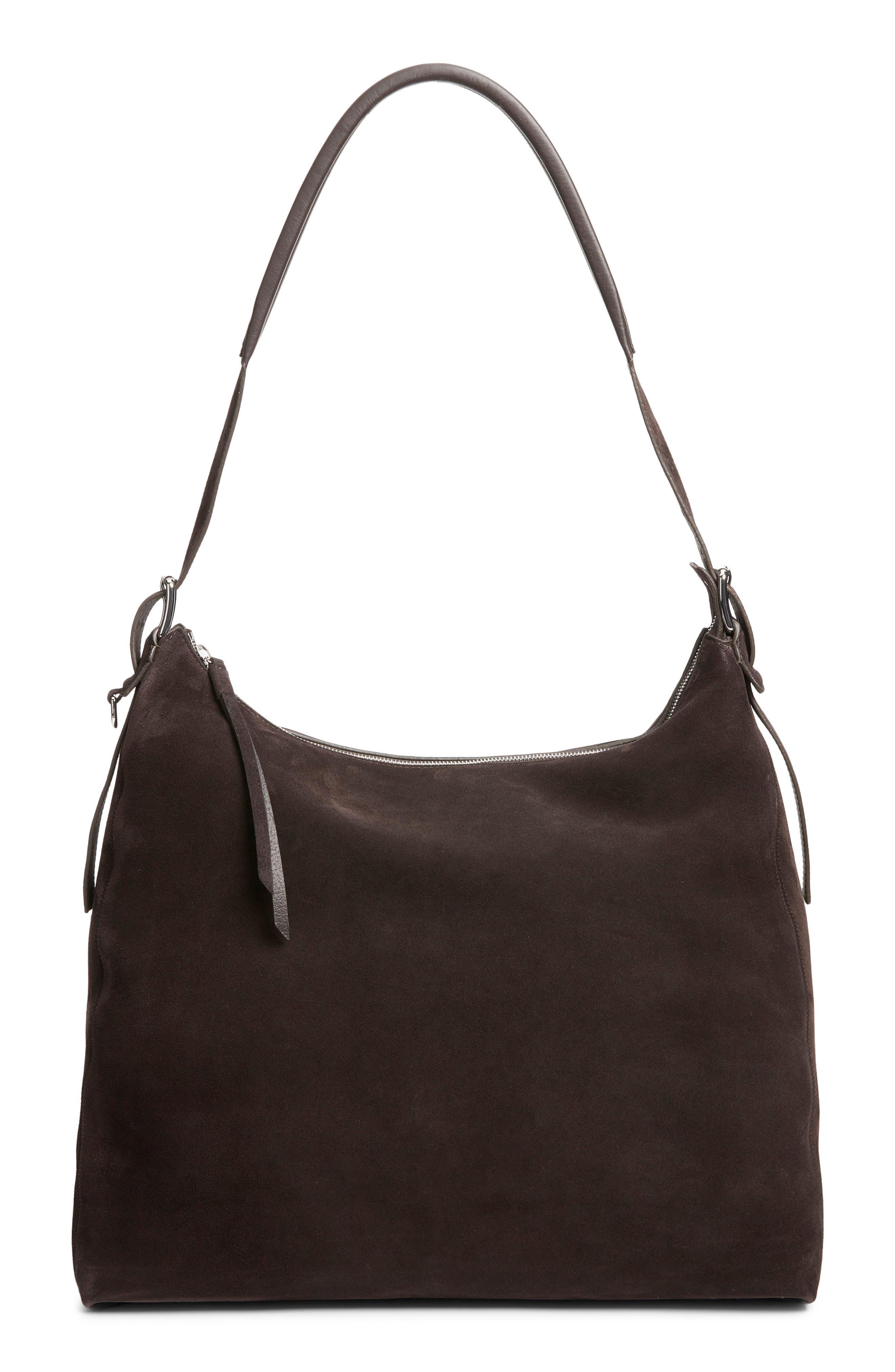 Lemaire Belted Hobo Bag, Main, color, Ebony Brown