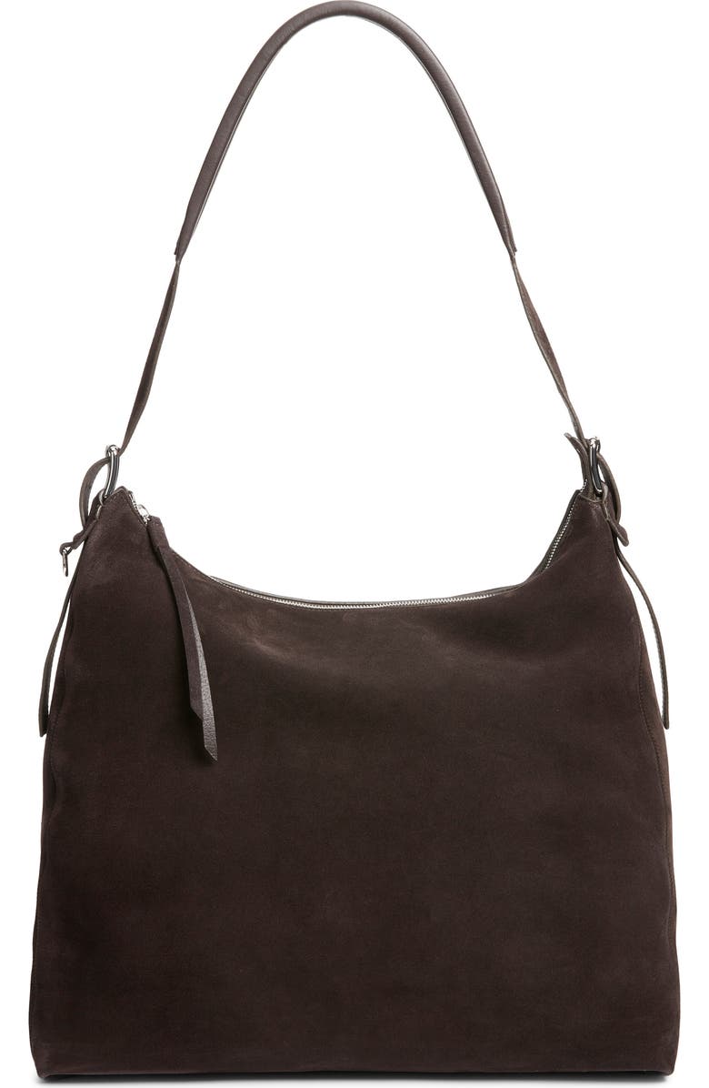Lemaire Belted Hobo Bag, Main, color, Ebony Brown