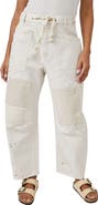 Free People Moxie Paint Fleck Cotton Utility Pants
