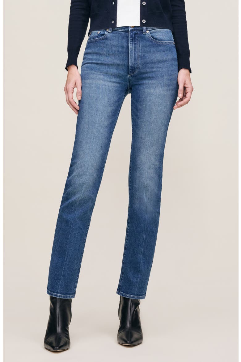 Halle Straight Instasculpt™ High Rise Jeans, Main, color, OCEANSIDE