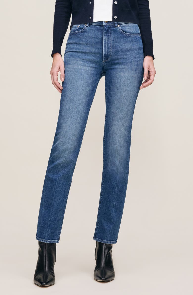 DL1961 Halle Straight Instasculpt<sup>™</sup> High Rise Jeans, Main, color, Oceanside