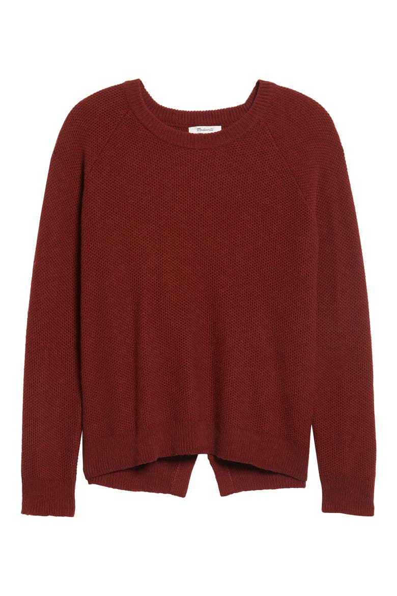 Province Cross Back Knit Pullover, Alternate, color, BURNISHED MAHOGANY