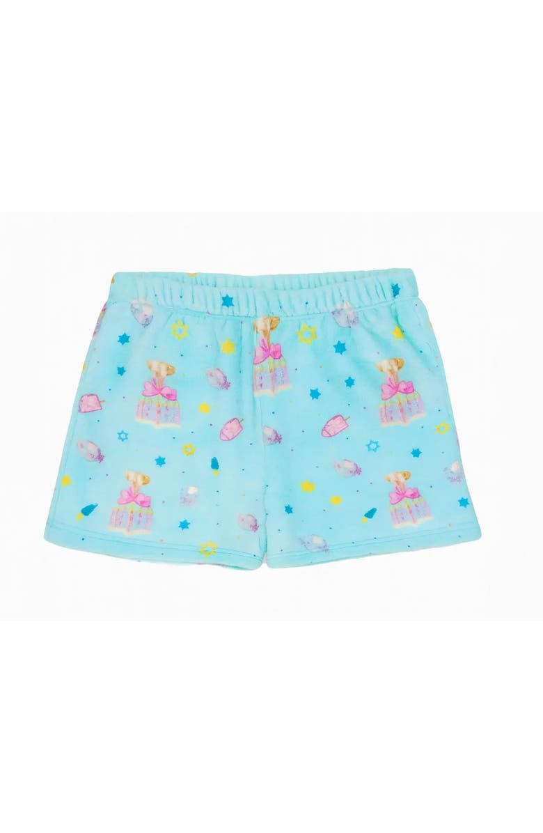 Preppy Goose Plush Hanukkah loungewear Shorts, Main, color, Aqua