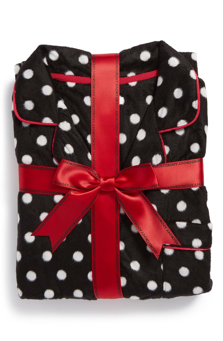 DKNY Long Sleeve Microfleece Pajamas, Alternate, color, 