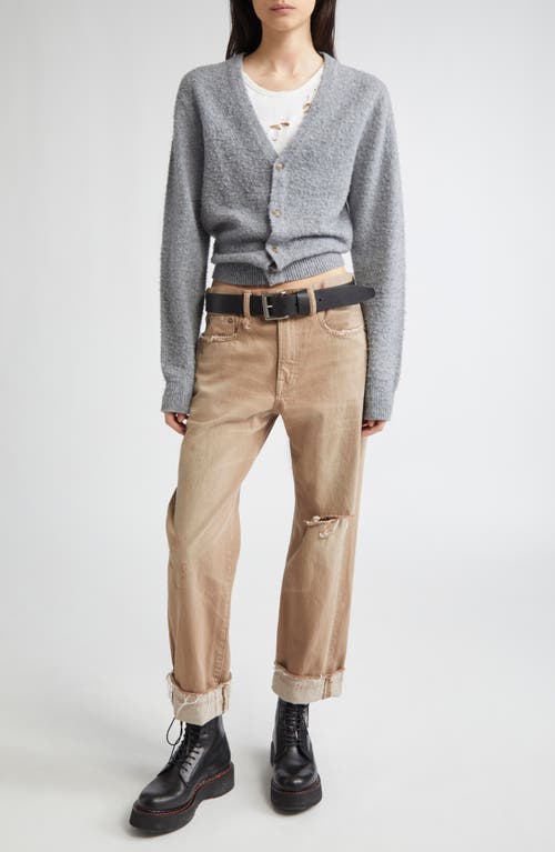 R13 Distressed Boyfriend Jeans In Neutral