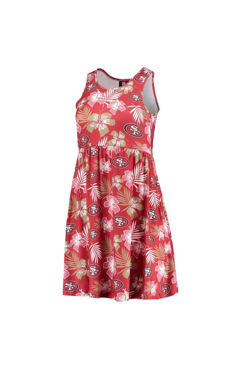 FOCO Women's FOCO Scarlet San Francisco 49ers Floral Sundress, Alternate, color, 