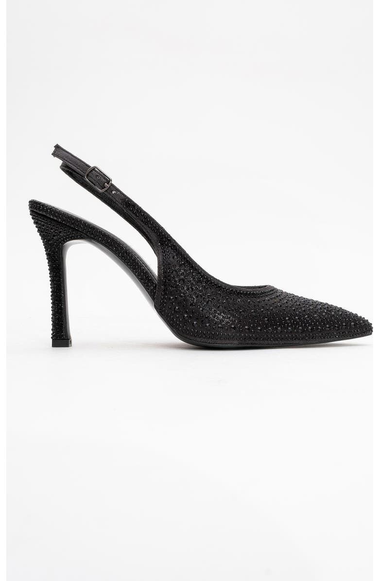 Prologue Shoes Roya Pointed Toe Stiletto Pump, Alternate, color, Black