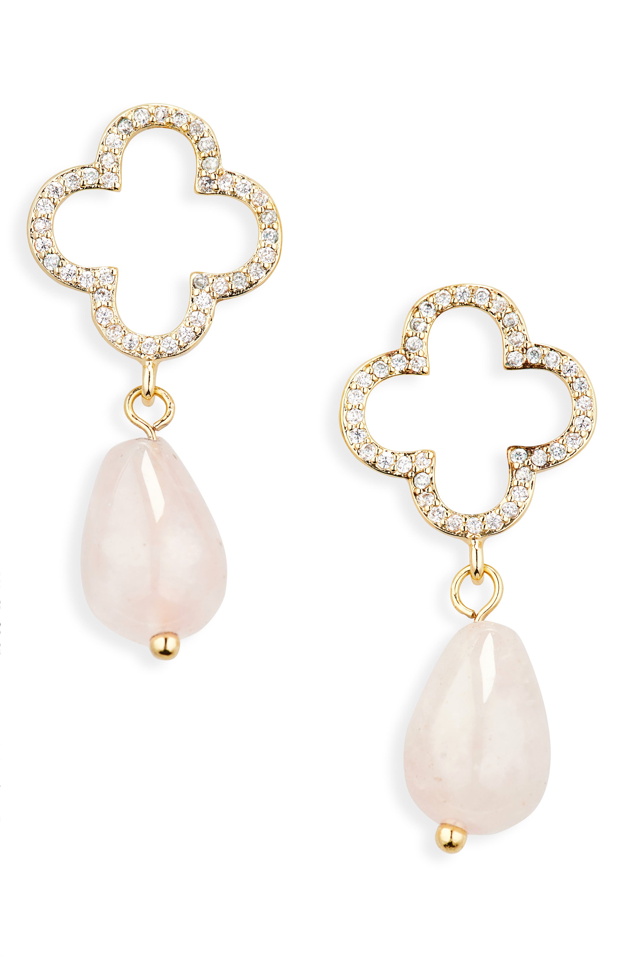 EYE CANDY LOS ANGELES Varvara Clover Stone Drop Earrings