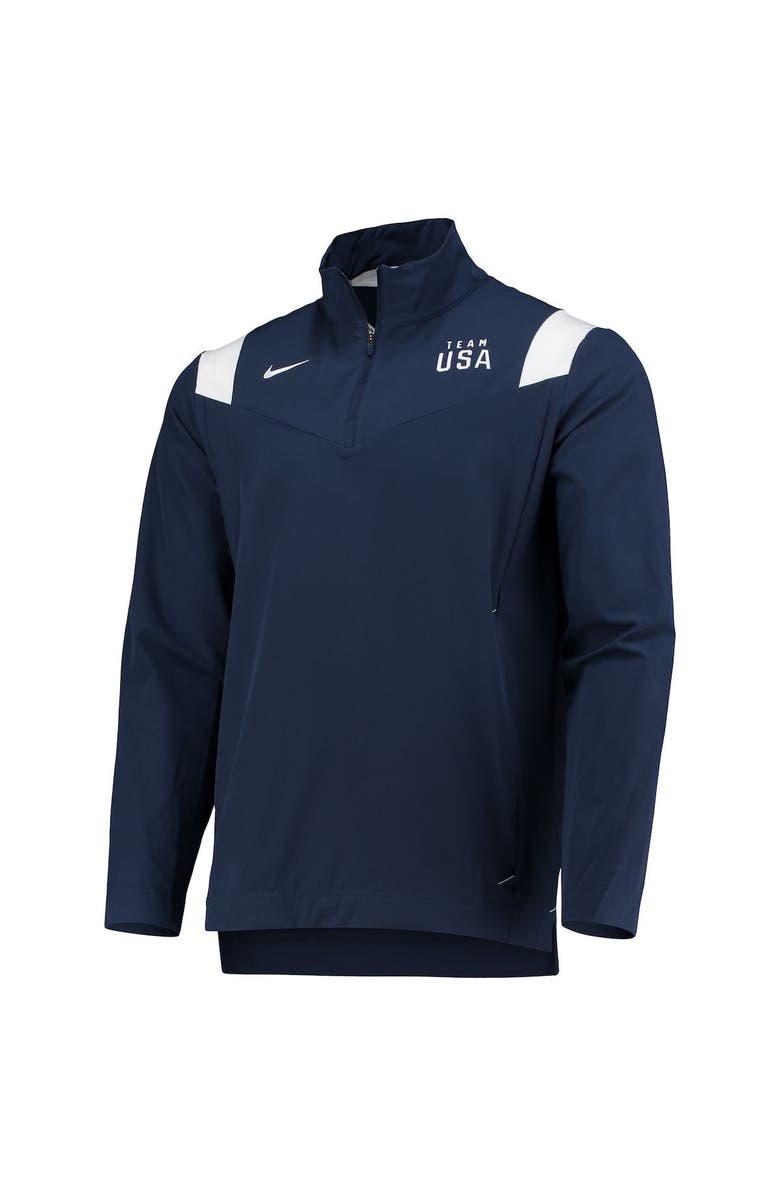 Nike Men's Nike Navy Team USA On-Field Quarter-Zip Jacket, Alternate, color, 