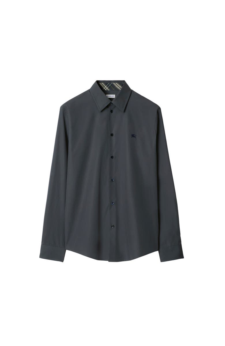 Burberry Slim Fit Cotton Shirt, Alternate, color, Indigo