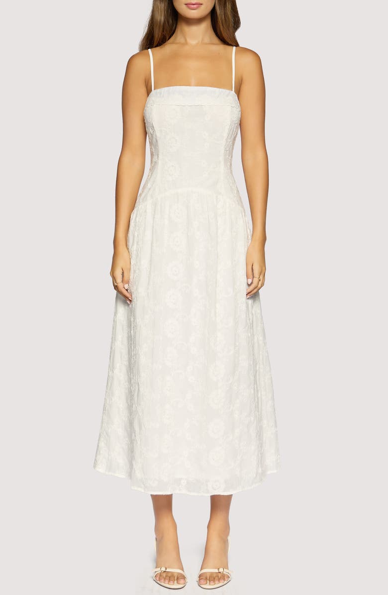 Lost + Wander Olympia Embroidered Sundress, Main, color, White