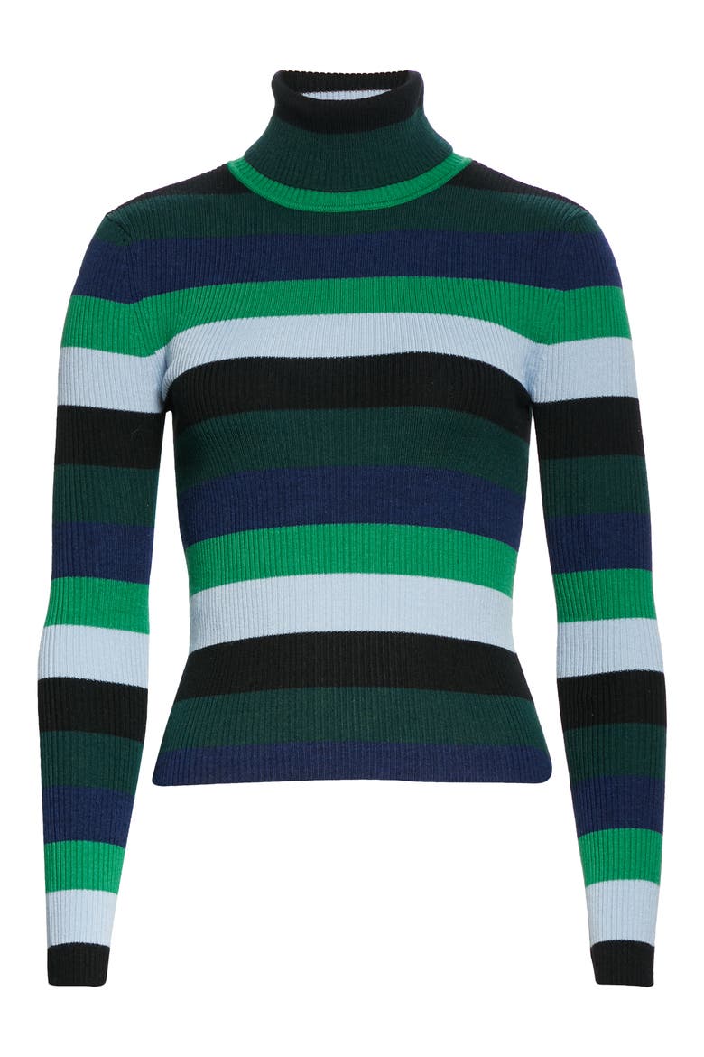 Ken Stripe Merino Wool Blend Turtleneck, Alternate, color, NAVY MULTI