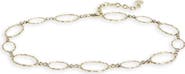 Vince Camuto Scalloped Edge Oval Link Metal Belt
