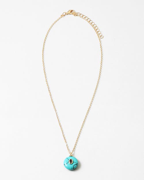 Erin Mcdermott Jewelry Electric Blue Turquoise With Violet Stone Necklace In Gold