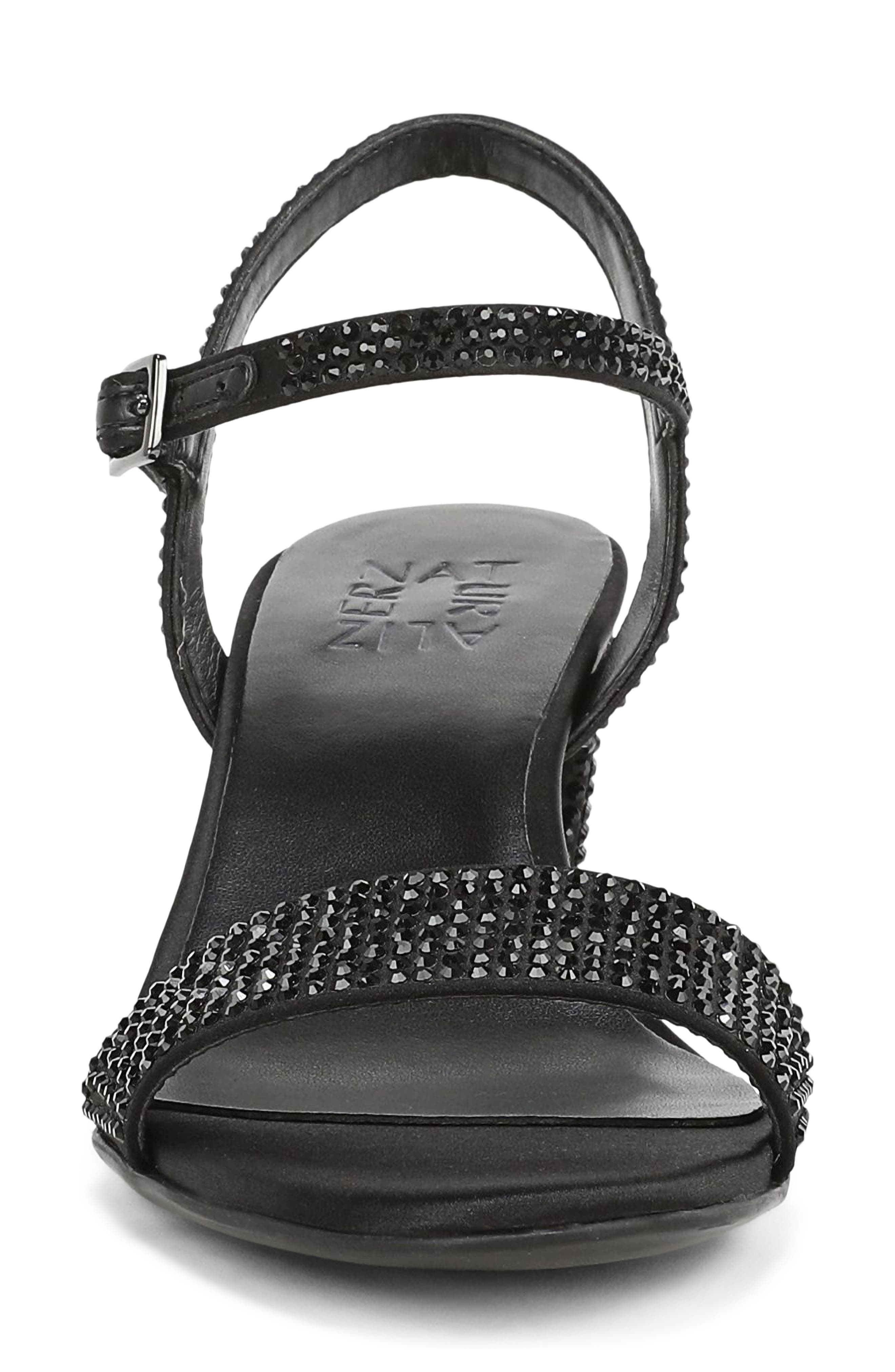 Bristol Block Heel Sandal, Alternate, color, BLACK SATIN