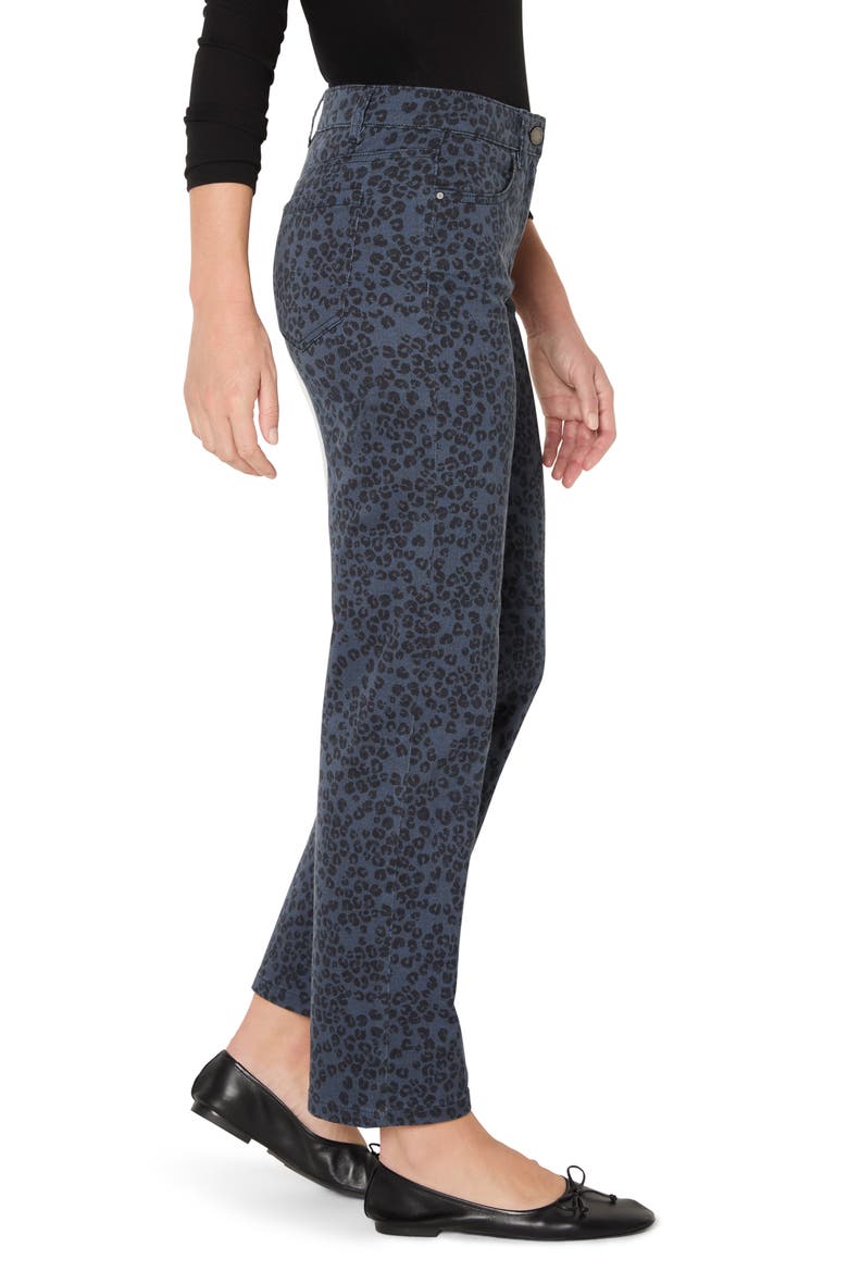 Recess Leopard Print Straight Leg Ankle Jeans, Alternate, color, BLUE MULTI