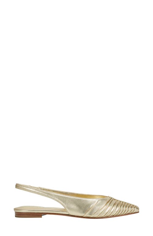 Marc Fisher Ltd Dalatee Slingback Pointed Toe Flat In Gold