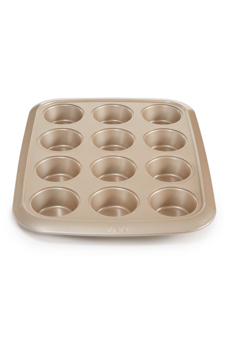 Leo Balance 12-Cup Cupcake Pan, Alternate, color, GOLDEN