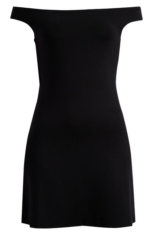 Reformation Lia Off The Shoulder Minidress In Black