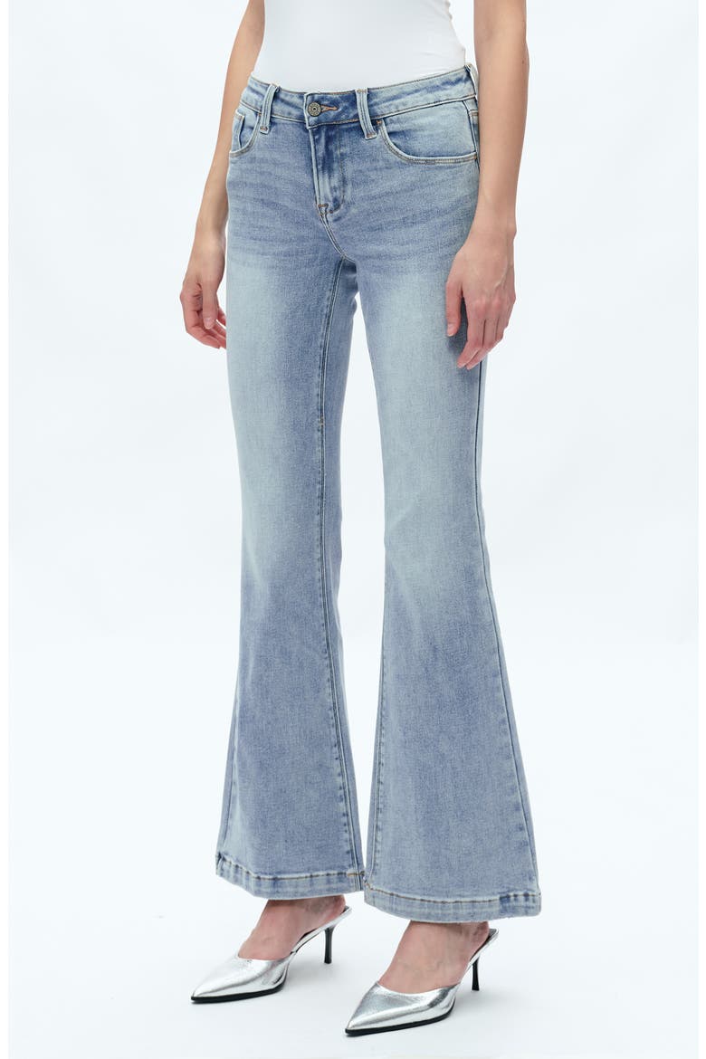 High Waist Flare Jeans, Alternate, color, BEACHY